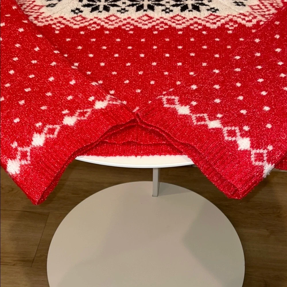 Red and White Snowflake Sweater